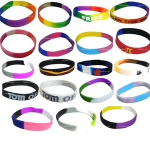 LGBTQ Gay Pride Silikon Armbänder Einzel- und Großhandel Posten LGBT GLBT Queer - Bild 1 von 32