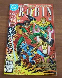 DC SHOWCASE '93 ROBIN Geo-Force Blue Devil Mayo 1993 #5 de doce - The Take Down - Imagen 1 de 3