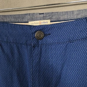 Carbon 2 Cobalt Pants Blue Polka Dot Straight Fit Mens 35 (36x32) Carbon2Cobalt - Picture 1 of 10