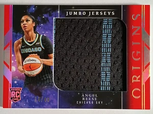2024 Origins WNBA Angel Reese RC Jumbo Jerseys ROJO/49 parche de novato - Imagen 1 de 2