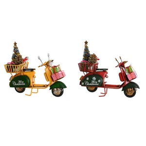 Christmas bauble DKD Home Decor Yellow Red Motorbike 17 x 7 x 14,5 cm (2 Units) - Imagen 1 de 3