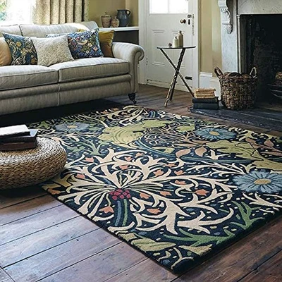Leafy Art Hand Tufted Carpet  living room office kitchen - Image 1 of 4