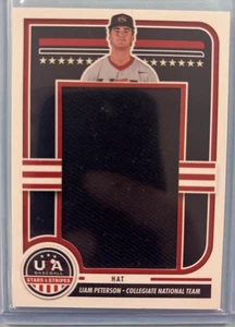 2025 Panini Stars & Stripes Liam Peterson GU Hat Jumbo Used RC Rookie #D 3/6 SP - Bild 1 von 2