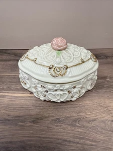 Music box porcellana vintage 1995 Lenox Endless Love Canzoni del cuore. Funzionante - Foto 1 di 7