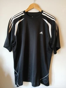 Adidas Climalite Shirt Mens Large Training Wicking Performance 3 Stripe Active - Picture 1 of 9