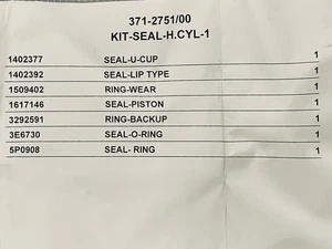 Caterpillar Seal Kit 371-271 NOS Made In Italy 3712751 New In Original Packaging - Picture 1 of 12