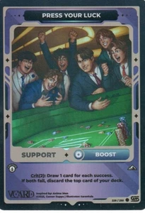 Vcard Awakened Worlds 1st Edition Press Your Luck - Holo - Support - Picture 1 of 1