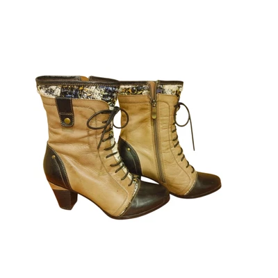 L'Artiste 38 steam punk style Quintus leather boots size 7.5/8 - Image 1 of 4