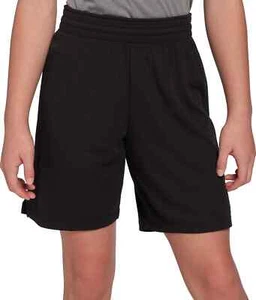DSG Shorts Girls Large Black Breathable Mesh Basketball Loose Fit Elastic Waist - Picture 1 of 6