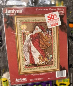 Janlynn Christmas Cross Stitch Santa's Wish List 13"X19" Kit #09-67 Sealed 1994 - Picture 1 of 3