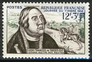 Francia 1956, 12+3 Fr Día del sello VF MNH, Mi 1082 2,8 € - Imagen 1 de 1