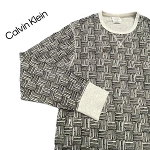 Neu ohne Etikett Calvin Klein Pullover, Herren Large mit Calvin-Druck hellgrau und schwarz - Bild 1 von 7