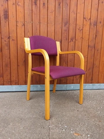 Chair Vintage Easy Chair Armchair Wood Upholstered Chair 70s Armchair Chair 1/3 Cover