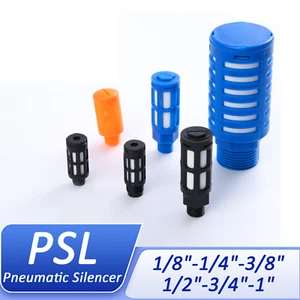 Pneumatic Plastic Silencer PSL Male Thread Muffler 1/8" 1/4" 3/8" 1/2" 3/4" 1" - Picture 1 of 26
