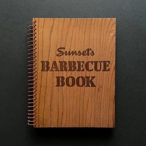 1939 Sunset's Barbecue Book • Wood Cover 2nd Edition BBQ • Unique Spiral Binding - Bild 1 von 20