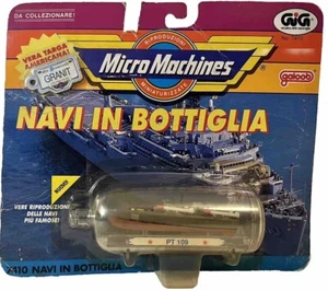 Micro Machines 7410 Ships IN Bottle PT 109 Galoob Gig License Plate Granit - Picture 1 of 4