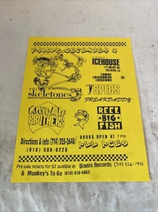 Vintage Original Show Flyer Skeletones Reel Big Fish Specs Knuckle Bro@ Icehouse - Picture 1 of 10