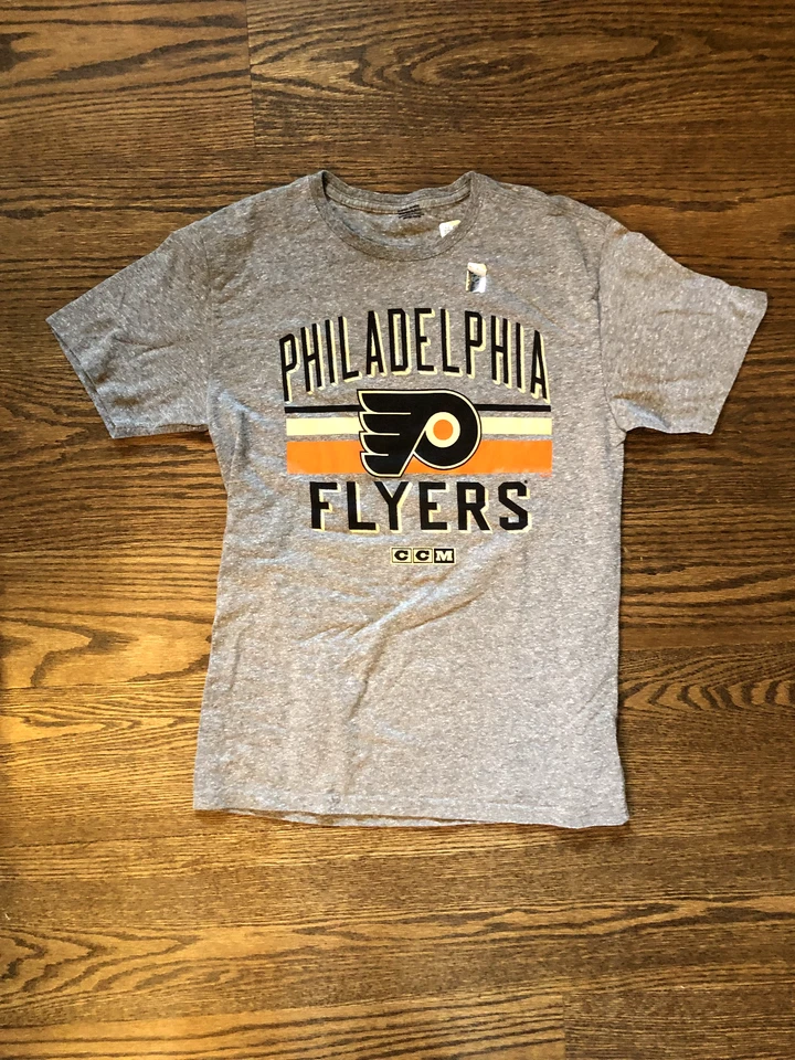 PHILADELPHIA FLYERS CCM СЕРЫЙ ФУТБОЛКА - РАЗМЕРЫ МУЖСКОЙ СРЕДНИЙ - Изображение 1 из 1