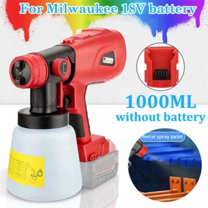 Cordless High Pressure Spray Gun Paint Sprayer For Milwaukee 18V Battery AUS - Picture 1 of 11