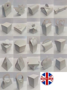 Luxury Pearl White Gift Favour Boxes For Weddings - Parties - Engagement's - Picture 1 of 25
