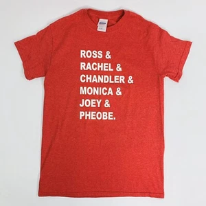 Friends TV Show Size S Red Ross Rachael Chandler Monica Joey Phoebe Shirt - Picture 1 of 4