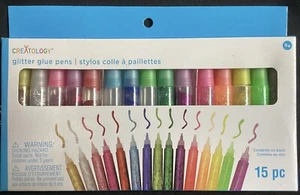 Glitter Glue Pens 15 Count New Pearlized Glitter Glue Pen Set by Creatology - Picture 1 of 4