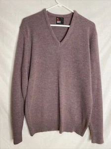 Vintage 80s Robert Bruce V Neck Sweater Mens Multicolor Purple Gr. L Made In USA - Bild 1 von 7