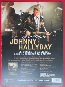 JOHNNY HALLYDAY - PLAN MÉDIA DVD "À LA CIGALE / J'AI TOUT DONNÉ" - Picture 1 of 2