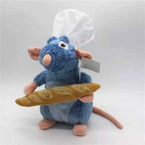 New Disney Ratatouille Remy Rat With Bread White hat Soft Plush Toy - Picture 1 of 3