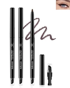Dark Brown Waterproof Eyeliner Gel Pencil- 2Pcs Smudge Proof Long Lasting 24H... - Picture 1 of 7