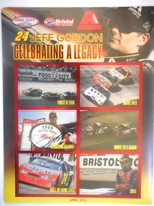 Jeff Gordon signed 2014 #24 BRISTOL CELEBRATION A LEGACY Nascar Cup 8.5x11 - Picture 1 of 4