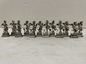 Pre-Owned*Set of 12 Silver-tone Cherub/Angel w/Instruments Place Card Holders*2" - Picture 1 of 7