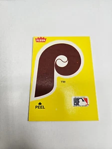Philadelphia Phillies 1986 Fleer MLB Logo Sticker Card - Bild 1 von 2