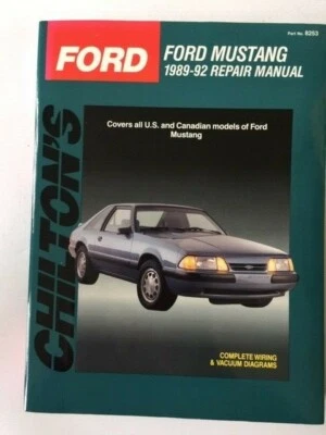 Ford Mustang 1989-1992 (todos los modelos de Estados Unidos y Canadá) Chilton manual de reparación nuevo OEM Foto 1 de 4