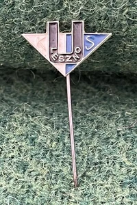 Vintage Enamel Badge / Stick Pin - Motorcycle Speedway - Unia Leszno KS, Poland - Picture 1 of 6