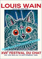 Festival Du Chat 1980 Cat Festival Vintage Poster Print Retro Style Home Art