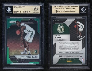 2016-17 Panini Prizm Green Prizm Thon Maker #14 BGS 9.5 GEM MINT Rookie RC