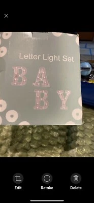 Juego de luces de letras “BABY” Foto 1 de 3