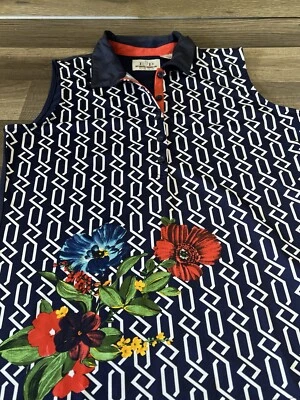 Camiseta sin mangas de golf EP Pro Tour Tech para mujer talla pequeña floral Foto 1 de 4