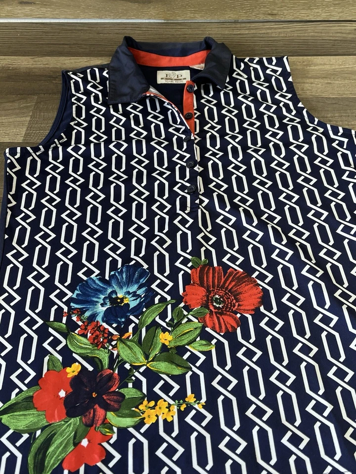 Camiseta sin mangas de golf EP Pro Tour Tech para mujer talla pequeña floral Foto 1 de 4