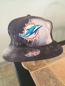 Vintage Miami Dolphins Nostalgia Co Mitchell and Ness Snapback Hat - Picture 1 of 10