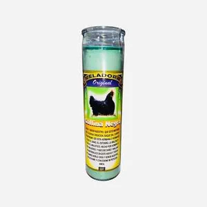 Gallina Negra Veladora Para Limpias, Black Hen Fixed Candle, Rompe brujeria - Picture 1 of 1