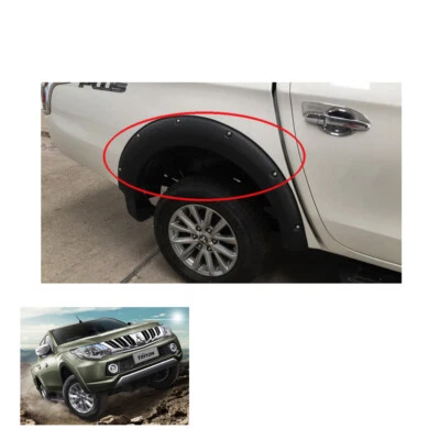 Rear Fender Flares 6 Nut Black 4 Doors 2 Pc For Mitsubishi L200 Triton 15 16 17 - Image 1 of 3