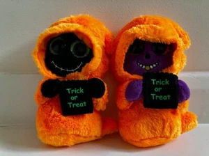 TY BEANIE BOOS SKELTON AND SEEKER THE ORANGE GHOSTS 15CM NEW NO TAGS HALLOWEEN - Picture 1 of 2