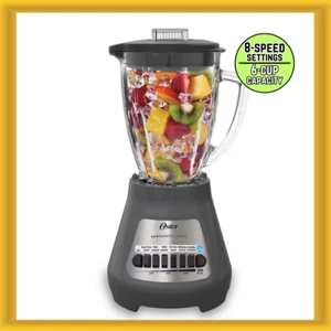Oster Classic Series 8-Speed Blender with 6-cup Capacity Clear Glass Jar (Gray) - Picture 1 of 4