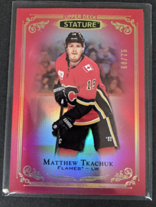 2019-20 Upper Deck Stature Matthew Tkachuk Red 68/75 Florida Panthers