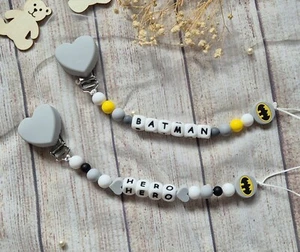 Personalised Baby Dummy Clip Pacifier Chain Silicone Baby Shower Gift ππ©Άπ€ - Picture 1 of 2