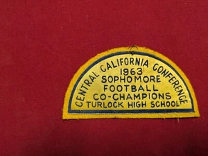 Vintage Turlock 1963 Central California Conferance football co champions patch - Picture 1 of 3