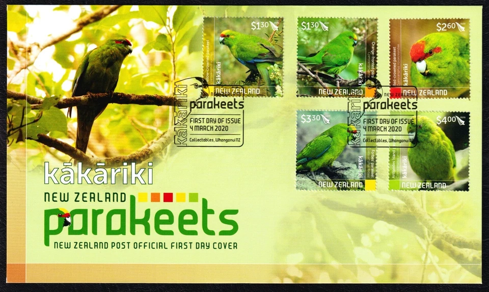 New Zealand 2020 Parakeets First Day Cover FDC - Image 1 of 1