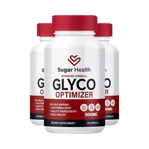 3-Pack Sugar Health Glyco Optimizer Supports Blood Pressure & Health (180 Caps) - Picture 1 of 5